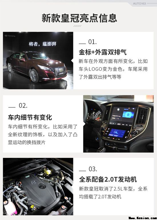 一汽丰田新款皇冠售26.48万元起 全系2.0T