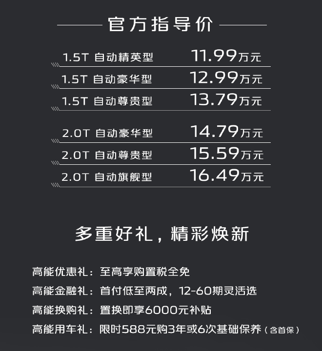 新款长安CS85 COUPE售11.99-16.49万元上市
