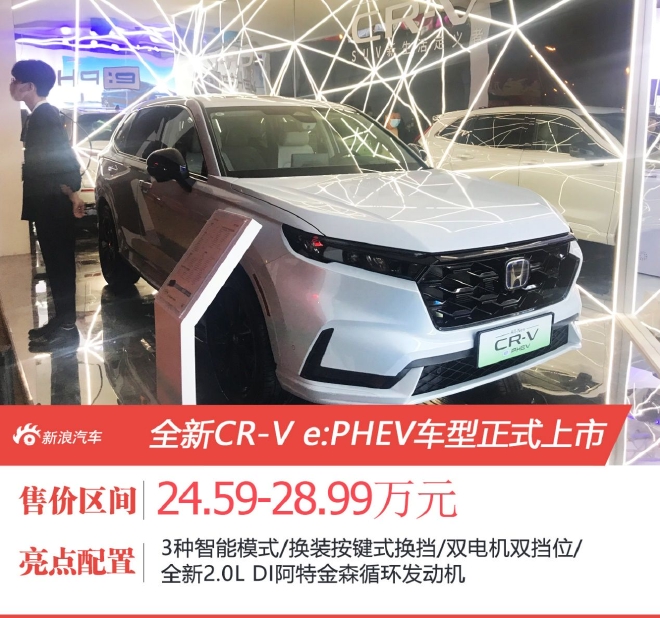 东风本田CR-V e:PHEV售24.59万元起上市