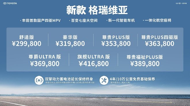 全新格瑞维亚售29.98万-41.68万元上市